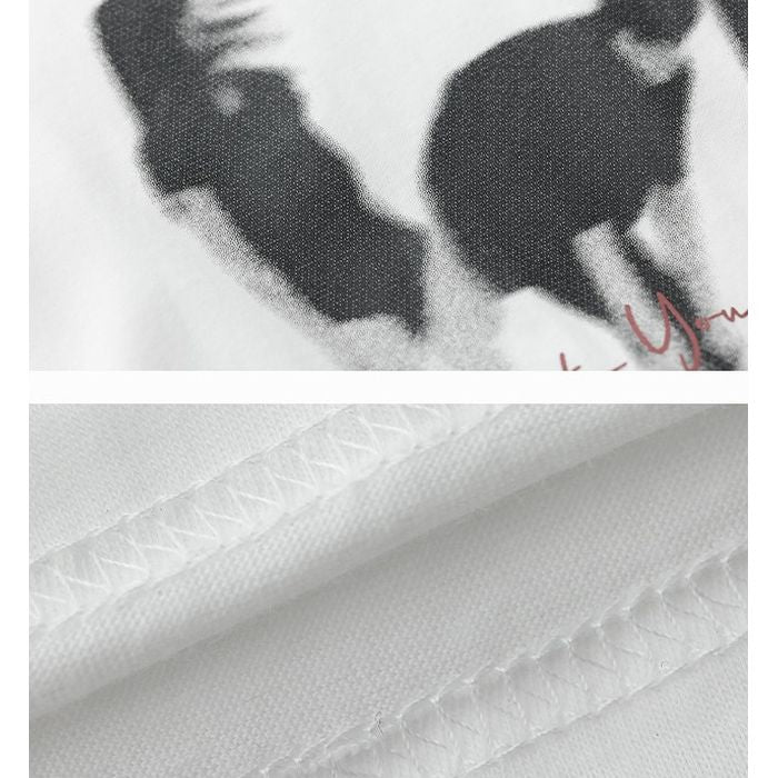 フォトプリント オーバーサイズTシャツ 10044