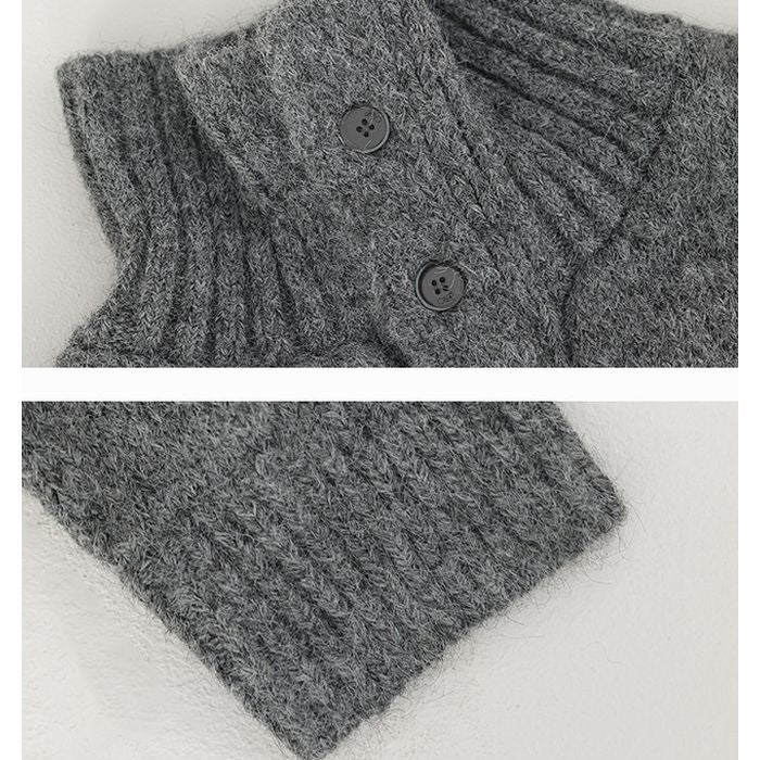 ボタンハイネック ニット 10042