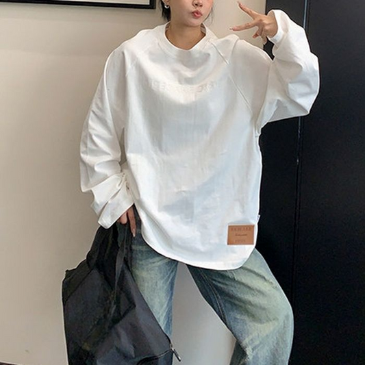 ロゴプリント 長袖Tシャツ 10108