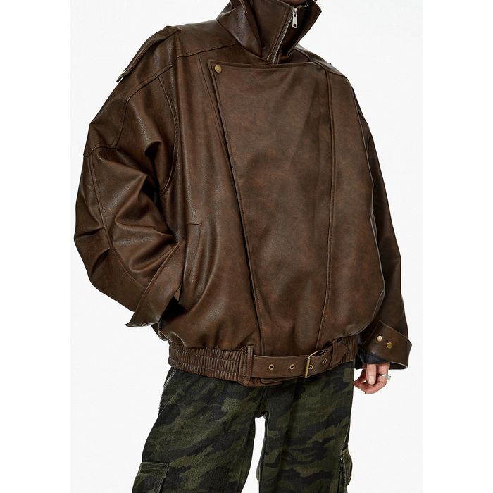 ヴィンテージ加工 エコレザージャケット 10102