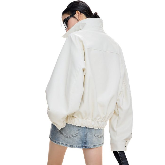 エコレザー ジップアップジャケット 10101