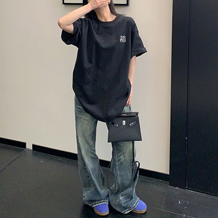 刺繍入り オーバーサイズ Tシャツ 10170