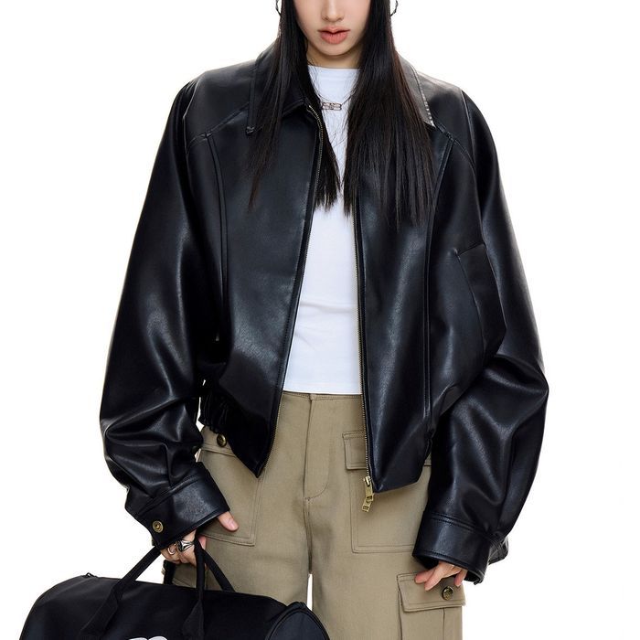 エコレザー ジップアップジャケット 10101