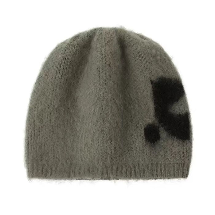 コントラストモチーフ ニット帽 10071