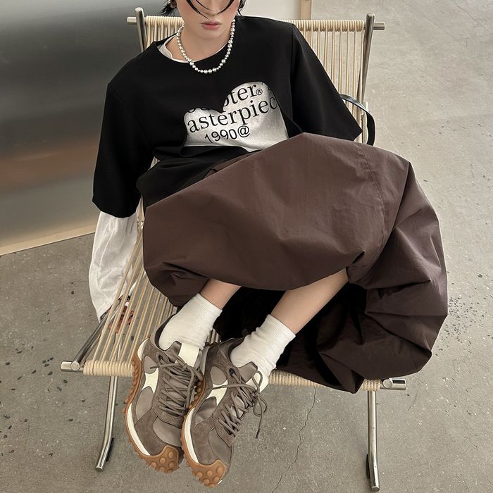 異素材ミックス スニーカー 10073