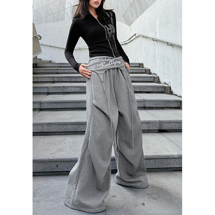 レイヤードウエスト ワイドパンツ 10015