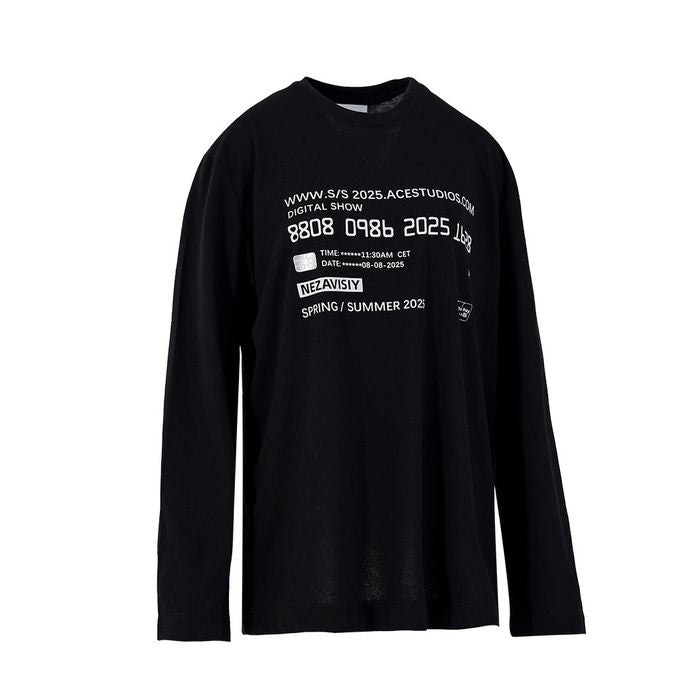 デジタルロゴ 長袖プルオーバー 10055