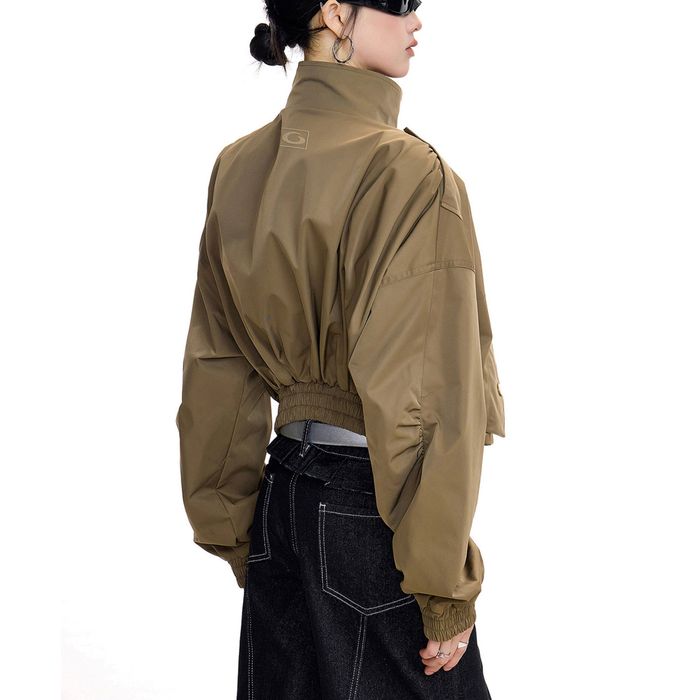 ショート丈 ジップアップジャケット 10103