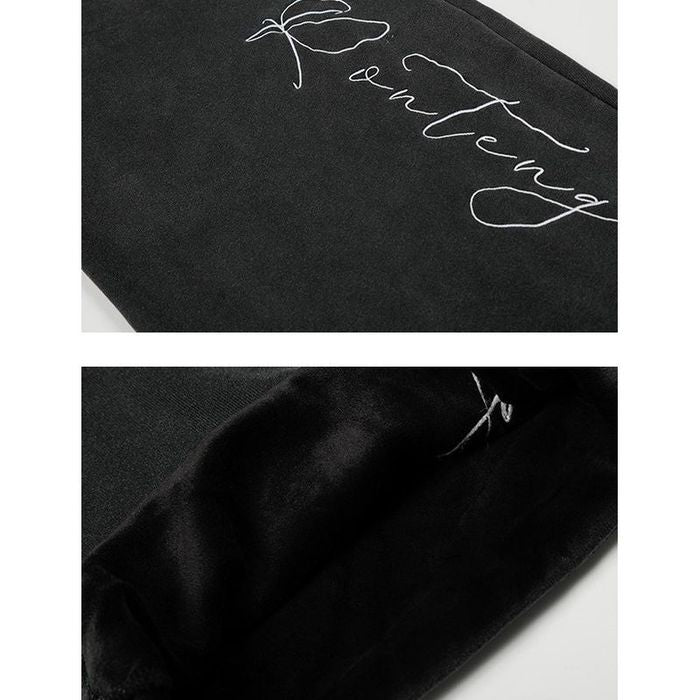 ロゴ刺繍 ワイドパンツ 10024