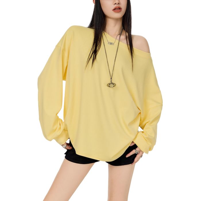 ワンショルダー 長袖Tシャツ 10106