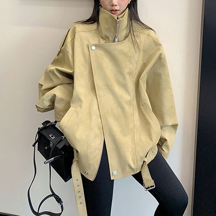 オーバーサイズ エコレザージャケット 10115