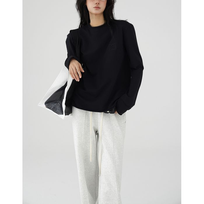 刺繍ロゴ 長袖プルオーバー 10054