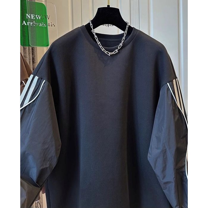 ストライプスリーブ プルオーバー 10011