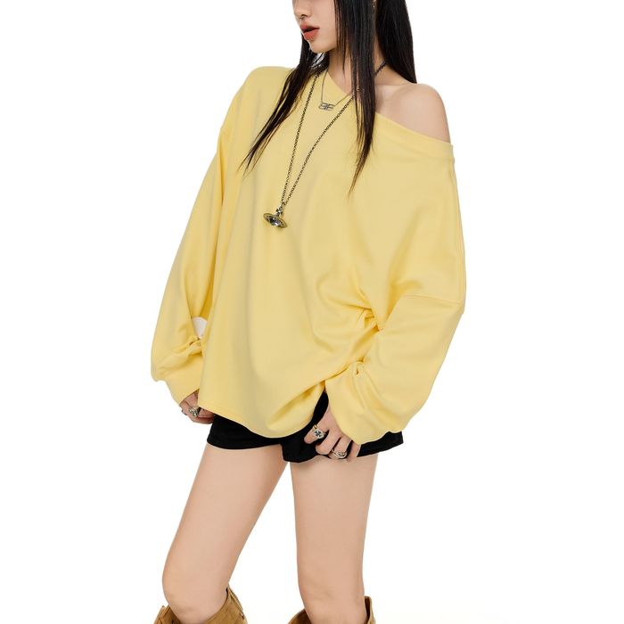 ワンショルダー 長袖Tシャツ 10106