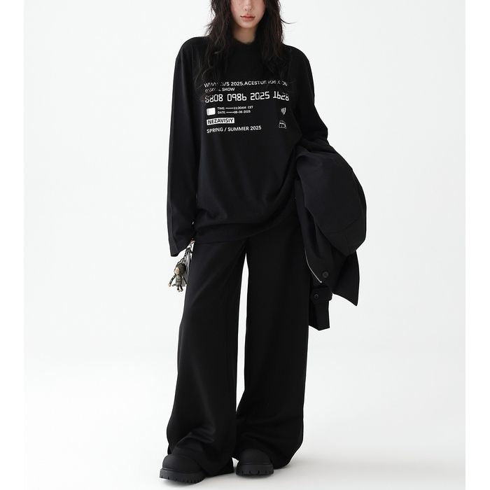 デジタルロゴ 長袖プルオーバー 10055