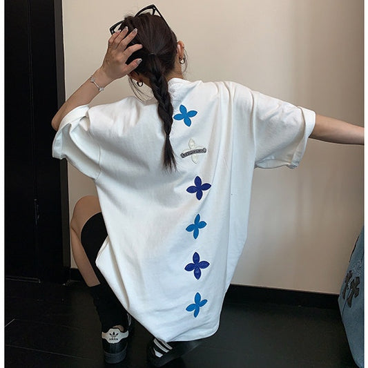 アップリケ バックデザイン オーバーサイズ Tシャツ 10267