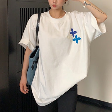アップリケ バックデザイン オーバーサイズ Tシャツ 10267