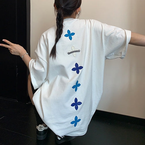 アップリケ バックデザイン オーバーサイズ Tシャツ 10267