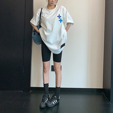 アップリケ バックデザイン オーバーサイズ Tシャツ 10267