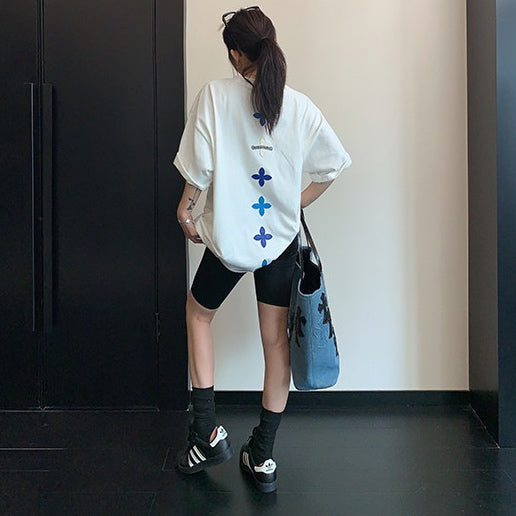 アップリケ バックデザイン オーバーサイズ Tシャツ 10267