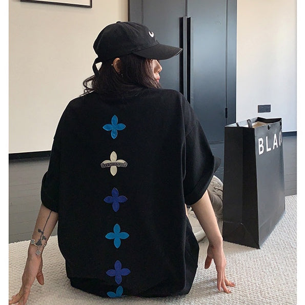 アップリケ バックデザイン オーバーサイズ Tシャツ 10267
