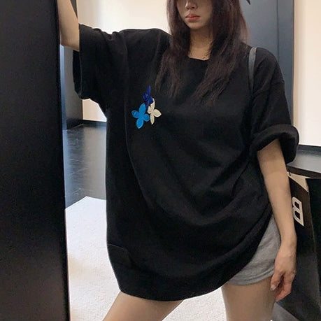 アップリケ バックデザイン オーバーサイズ Tシャツ 10267