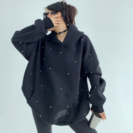 パール装飾 プルオーバーパーカー 10037