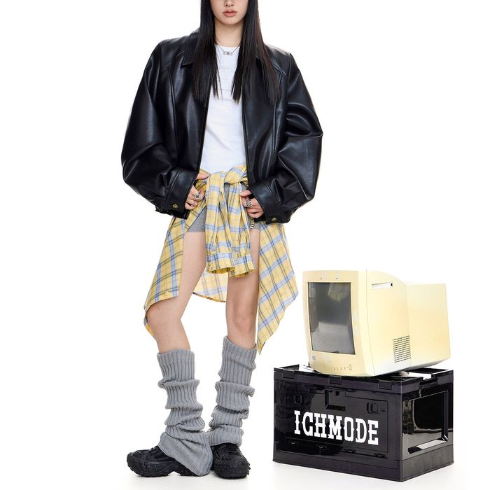 エコレザー ジップアップジャケット 10101