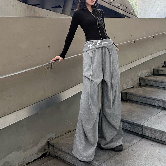 レイヤードウエスト ワイドパンツ 10015