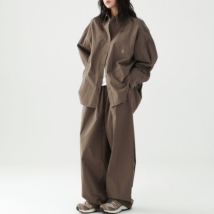 ドローストリング ワイドパンツ 10057