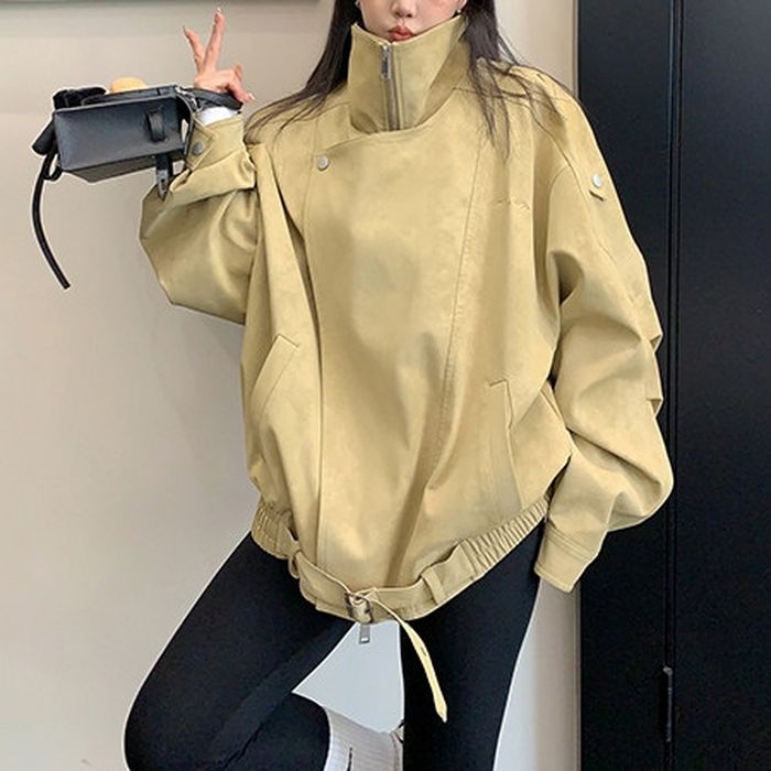 オーバーサイズ エコレザージャケット 10115