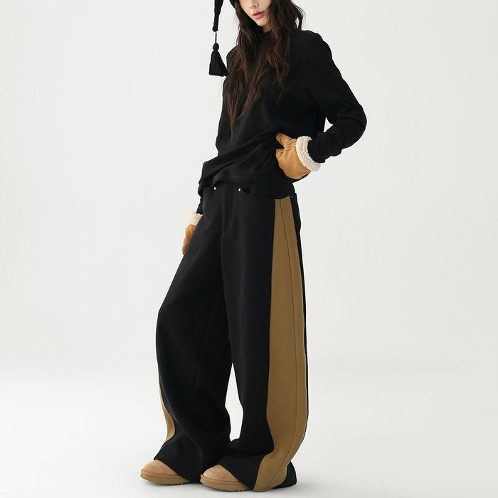 カラーブロック ワイドパンツ 10063