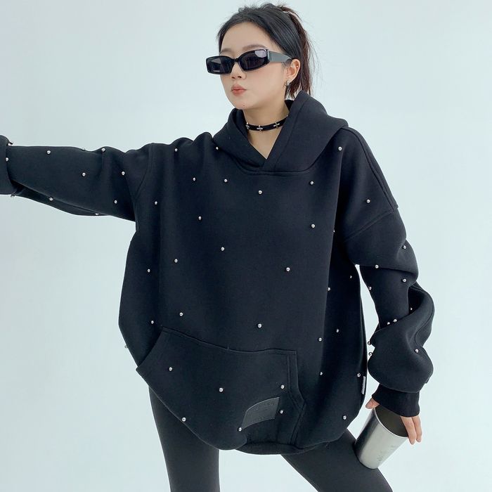 パール装飾 プルオーバーパーカー 10037