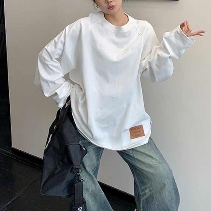 ロゴプリント 長袖Tシャツ 10108