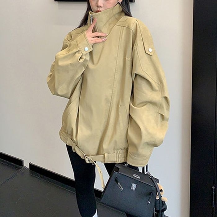 オーバーサイズ エコレザージャケット 10115