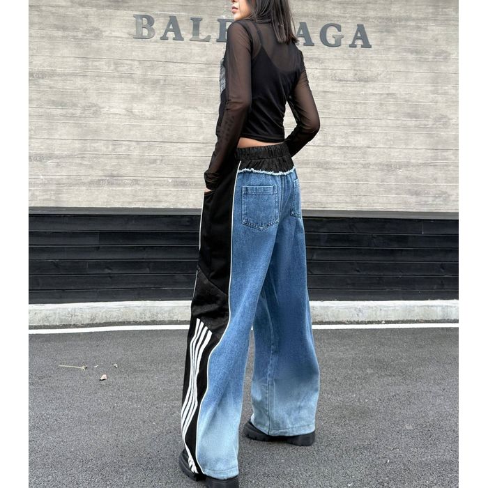 デニム サイドライン トラックパンツ 10013