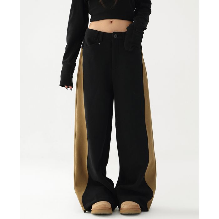 カラーブロック ワイドパンツ 10063