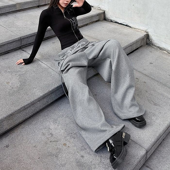 レイヤードウエスト ワイドパンツ 10015