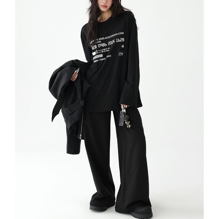 デジタルロゴ 長袖プルオーバー 10055