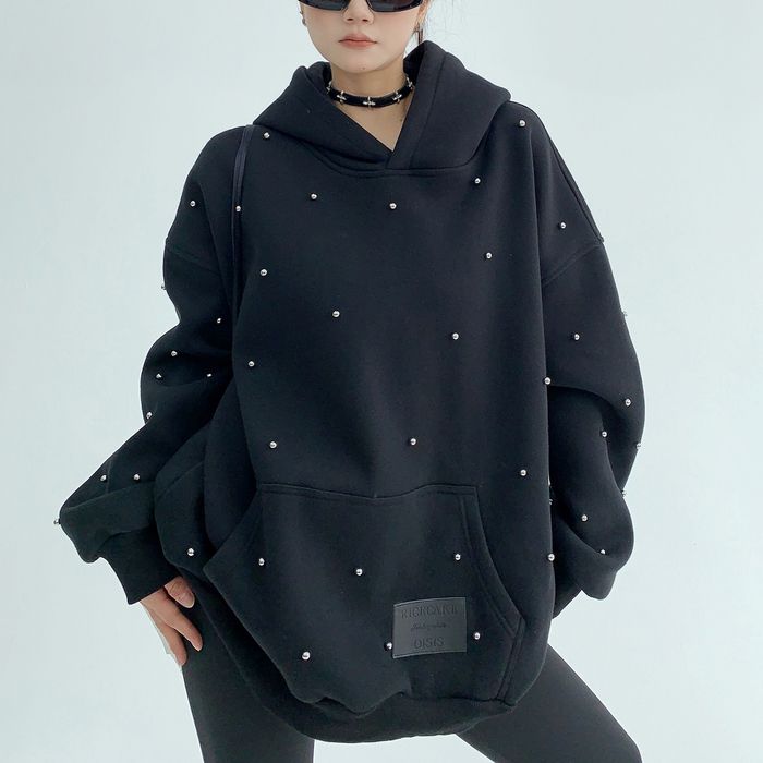 パール装飾 プルオーバーパーカー 10037