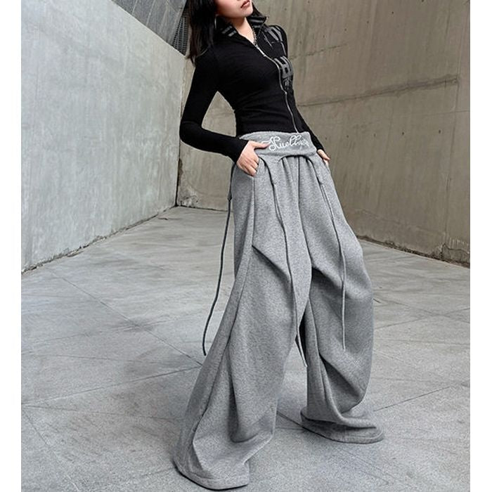 レイヤードウエスト ワイドパンツ 10015