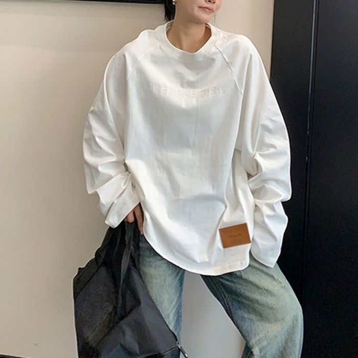 ロゴプリント 長袖Tシャツ 10108