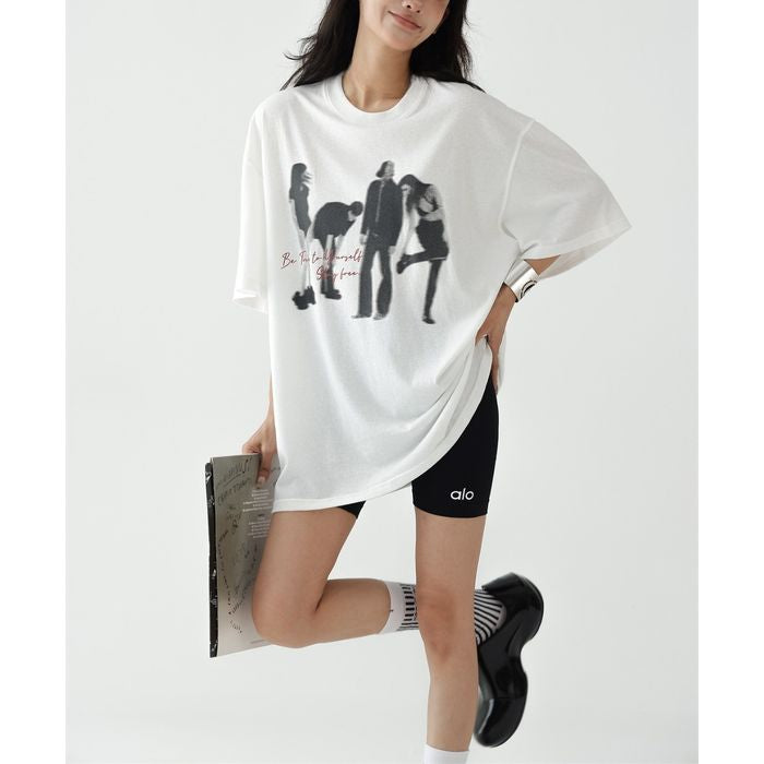 フォトプリント オーバーサイズTシャツ 10044