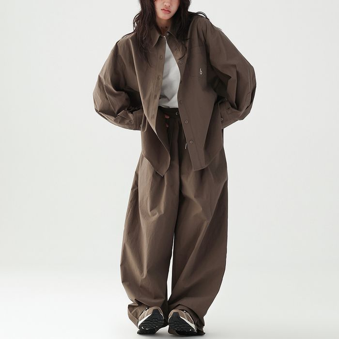 ドローストリング ワイドパンツ 10057