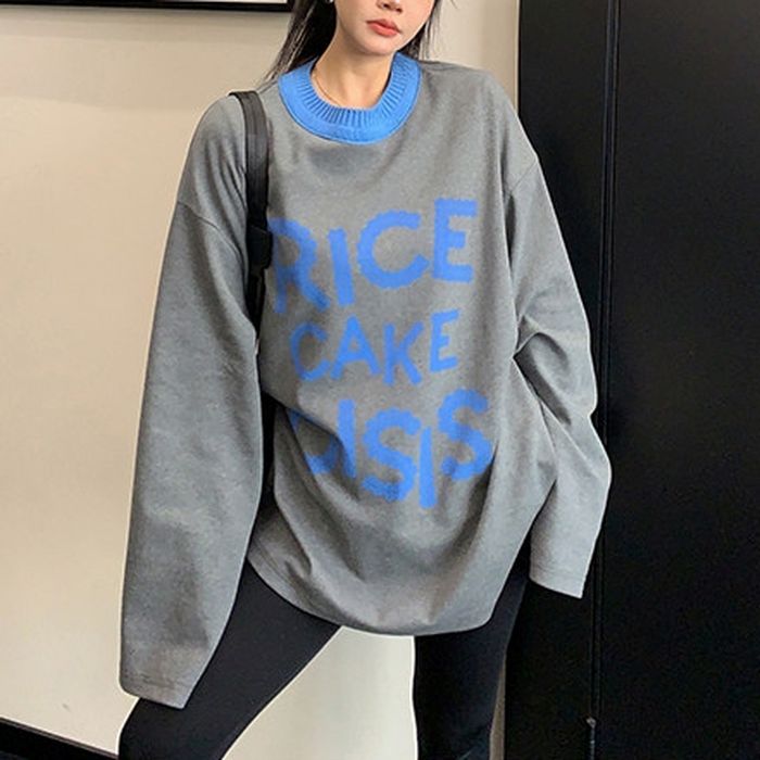 レース風レタリング カットソー 10026