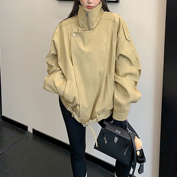 オーバーサイズ エコレザージャケット 10115