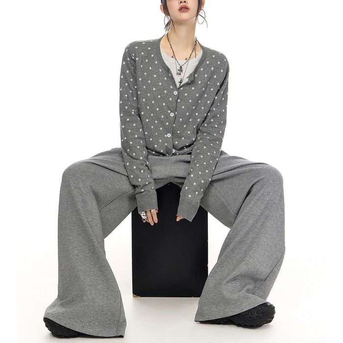 ドット柄 カーディガン 10100