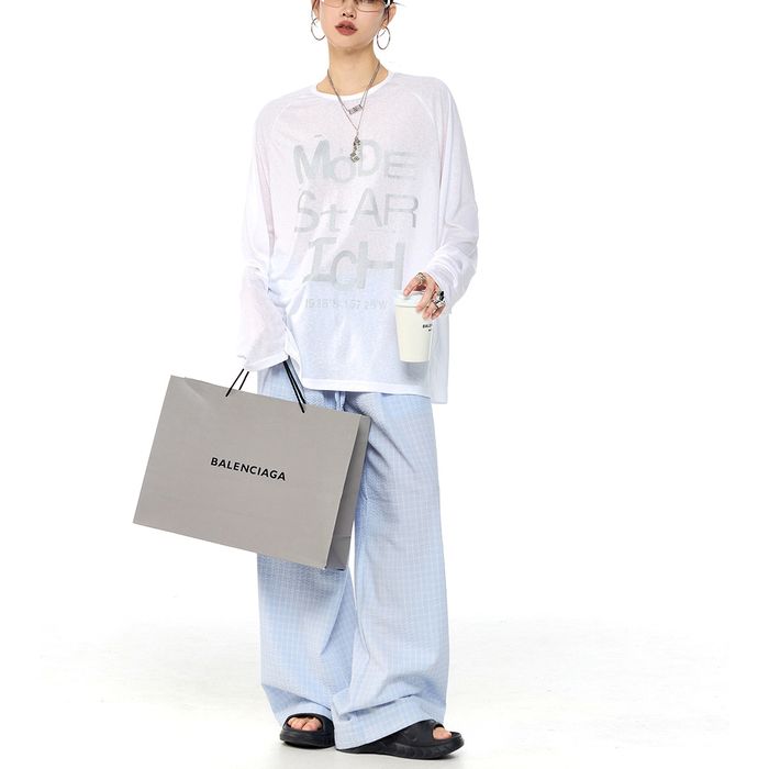 ロゴプリント 長袖Tシャツ 10107