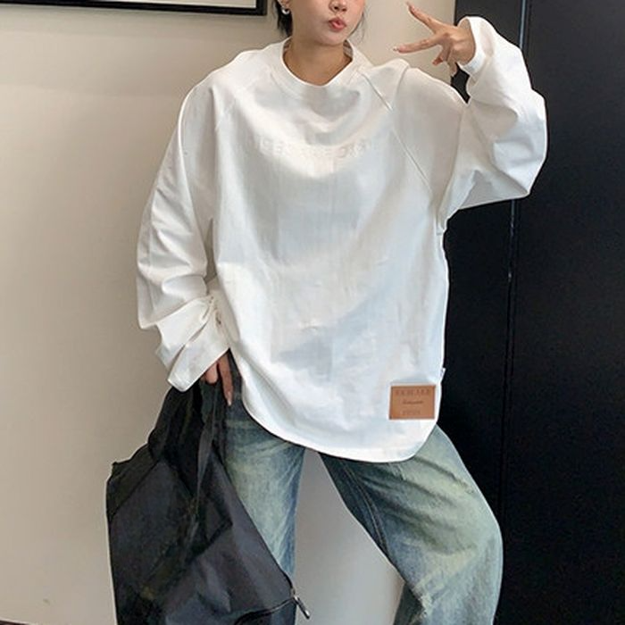 ロゴプリント 長袖Tシャツ 10108