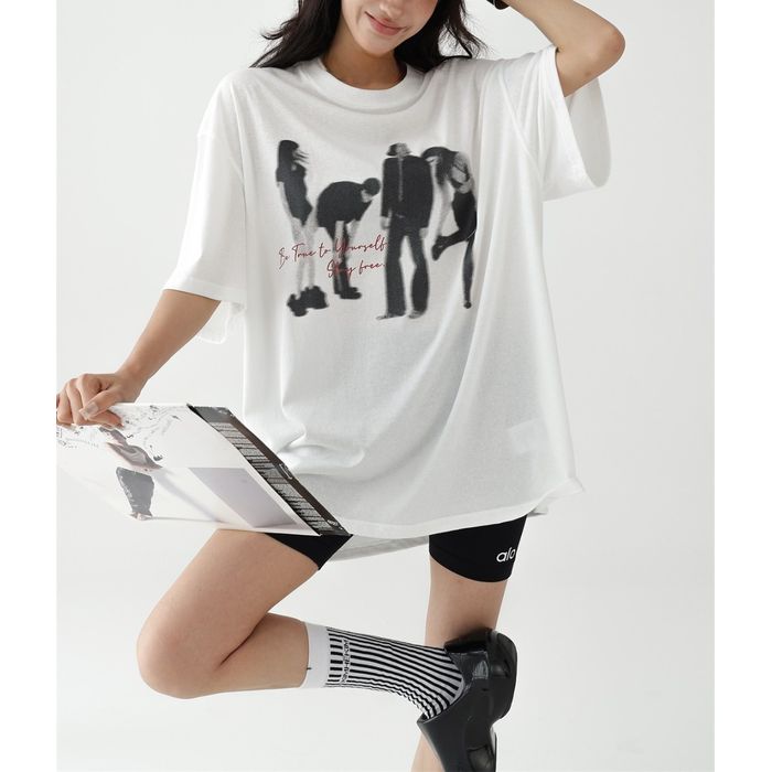 フォトプリント オーバーサイズTシャツ 10044